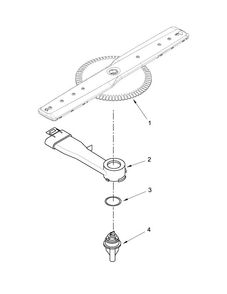 Lower Washarm Parts Diagram and Parts List for MDC4809PAB2  Maytag Dishwasher