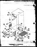 COMPRESSOR & CONDENSER 20 CU. FT. Diagram and Parts List for TD20N-A P6023655W A Amana Refrigerator