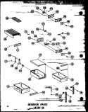 INTERIOR PARTS ESRF - 16 Diagram and Parts List for ESRF16AG P6030303W G Amana Refrigerator