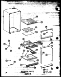 INTERIOR PARTS ESRF - 16 Diagram and Parts List for ESRF16AG P6030303W G Amana Refrigerator