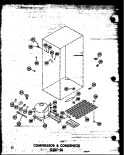 COMPRESSOR & CONDENSER ESRF - 16 Diagram and Parts List for ESRF16AG P6030303W G Amana Refrigerator