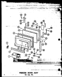 FZ DOOR ASSY 16 CU. FT. Diagram and Parts List for T16W P6030353W Amana Refrigerator