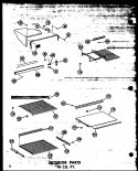 INTERIOR PARTS 16 CU. FT. Diagram and Parts List for T16W P6030353W Amana Refrigerator
