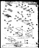 INTERIOR PARTS 16 CU. FT. Diagram and Parts List for T16W P6030353W Amana Refrigerator