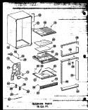 INTERIOR PARTS 16 CU. FT. Diagram and Parts List for T16W P6030353W Amana Refrigerator