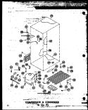 COMPRESSOR & CONDENSER 16 CU. FT. Diagram and Parts List for T16W P6030353W Amana Refrigerator