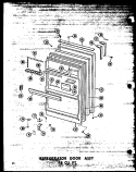 REF DOOR ASSY 18 CU. FT. Diagram and Parts List for TC18W P6030341W Amana Refrigerator