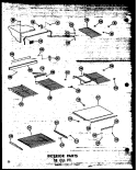 INTERIOR PARTS 18 CU. FT. Diagram and Parts List for TC18W P6030341W Amana Refrigerator