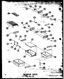 INTERIOR PARTS 18 CU. FT. Diagram and Parts List for TC18W P6030341W Amana Refrigerator