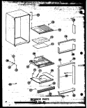 INTERIOR PARTS 18 CU. FT. Diagram and Parts List for TC18W P6030341W Amana Refrigerator