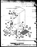 COMPRESSOR & CONDENSER 18 CU. FT. Diagram and Parts List for TC18W P6030341W Amana Refrigerator
