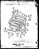 FZ DOOR ASSY 23 CU. FT. Diagram and Parts List for TD23W P6030339W Amana Refrigerator