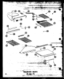 INTERIOR PARTS 23 CU. FT. Diagram and Parts List for TD23W P6030339W Amana Refrigerator