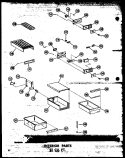 INTERIOR PARTS 23 CU. FT. Diagram and Parts List for TD23W P6030339W Amana Refrigerator