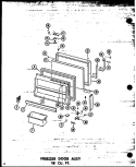 FZ DOOR ASSY 18 CU.FT. Diagram and Parts List for TM18W-A P6030356W A Amana Refrigerator
