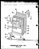 REF DOOR ASSY 18 CU. FT. Diagram and Parts List for TM18W-A P6030356W A Amana Refrigerator