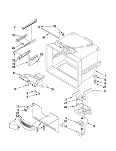 Freezer Liner Parts Diagram and Parts List for AFF2534FEW4  Amana Refrigerator