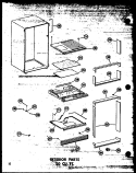 INTERIOR PARTS 20 CU. FT. Diagram and Parts List for TD20W-C P6030362W C Amana Refrigerator