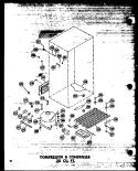 COMPRESSOR & CONDENSER 20 CU. FT. Diagram and Parts List for TD20W-C P6030362W C Amana Refrigerator