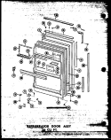 REF DOOR ASSY 23 CU. FT. Diagram and Parts List for TD23W P6030363W Amana Refrigerator