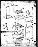INTERIOR PARTS 23 CU. FT. Diagram and Parts List for TD23W P6030363W Amana Refrigerator