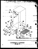 COMPRESSOR & CONDENSER 23 CU.FT. Diagram and Parts List for TD23W P6030363W Amana Refrigerator