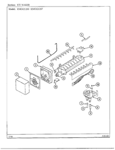 Ice Maker Diagram and Parts List for 621260  Admiral Refrigerator