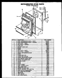 REF DOOR PARTS Diagram and Parts List for GFS162MN01 GFS162MN0 1 Caloric Refrigerator
