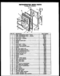 REF DOOR PARTS Diagram and Parts List for GFS185MN01 GFS185MN0 1 Caloric Refrigerator