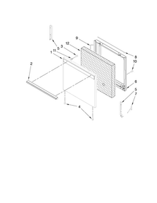 Door Parts Diagram and Parts List for CLY2220BDB13  Magic Chef Range