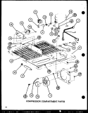 COMPRESSOR COMPARTMENT PARTS Diagram and Parts List for TC20H P7711015W Amana Refrigerator
