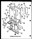 REF DOOR PARTS Diagram and Parts List for TC18K2 P7859230W Amana Refrigerator