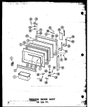 FZ DOOR ASSY 16 CU. FT. Diagram and Parts List for T16N P6023626W Amana Refrigerator