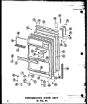 REF DOOR ASSY 16 CU. FT. Diagram and Parts List for T16N P6023626W Amana Refrigerator