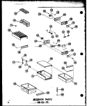 INTERIOR PARTS 16 CU. FT. Diagram and Parts List for T16N P6023626W Amana Refrigerator