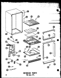 INTERIOR PARTS 16 CU. FT. Diagram and Parts List for T16N P6023626W Amana Refrigerator