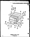 FZ DOOR ASSY 18 CU. FT. Diagram and Parts List for TC18N-C P6023645W C Amana Refrigerator