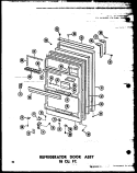 REF DOOR ASSY 18 CU. FT. Diagram and Parts List for TC18N-C P6023645W C Amana Refrigerator
