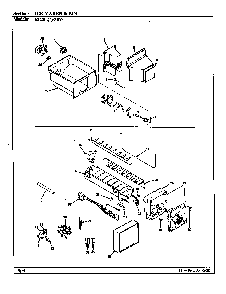 Ice Maker & Bin Diagram and Parts List for RC20LA-3BW-BS08A  Magic Chef Refrigerator