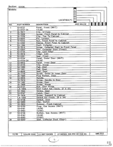 Door Page 2 Diagram and Parts List for 8748A  Norge Dryer