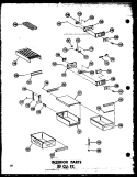 INTERIOR PARTS 20 CU. FT. Diagram and Parts List for TD20N-C P6023647W C Amana Refrigerator