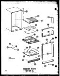 INTERIOR PARTS 20 CU. FT. Diagram and Parts List for TD20N-C P6023647W C Amana Refrigerator