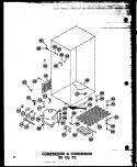 COMPRESSOR & CONDENSOR 20 CU. FT. Diagram and Parts List for TD20N-C P6023647W C Amana Refrigerator