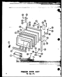 FZ DOOR ASSY 16 CU. FT. Diagram and Parts List for T16W-A P6030306W A Amana Refrigerator
