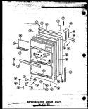 REF DOOR ASSY 16 CU. FT. Diagram and Parts List for T16W-A P6030306W A Amana Refrigerator
