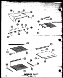 INTERIOR PARTS 16 CU. FT. Diagram and Parts List for T16W-A P6030306W A Amana Refrigerator