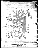 REF DOOR ASSY 18 CU. FT. Diagram and Parts List for TC18N-A P6023691W A Amana Refrigerator