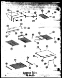 INTERIOR PARTS 18 CU. FT. Diagram and Parts List for TC17W P6030321W Amana Refrigerator