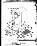 COMPRESSOR & CONDENSER 18 CU. FT. Diagram and Parts List for TC18N-A P6023691W A Amana Refrigerator