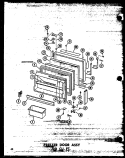 FZ DOOR ASSY 20 CU. FT. Diagram and Parts List for TD20W-C P6030318W C Amana Refrigerator